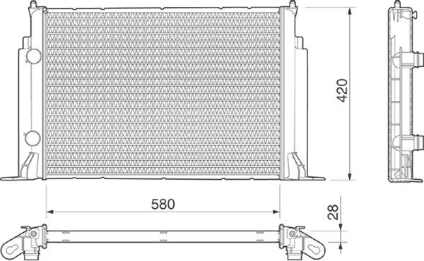 MAGNETI MARELLI radiatorius, variklio aušinimas 350213190000